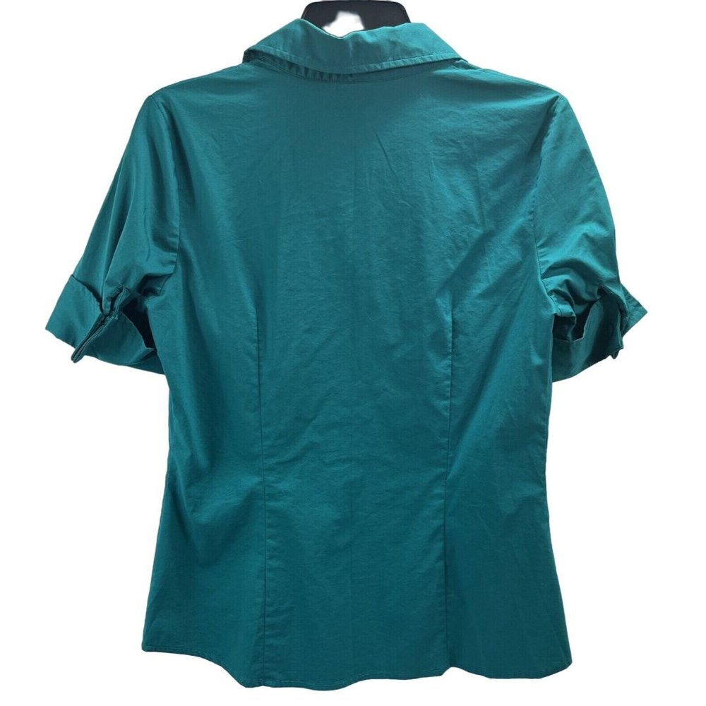 Worthington Shirt Womens Color Green Size MButton Up ShortSleeve Collared Casual - Picture 2 of 16